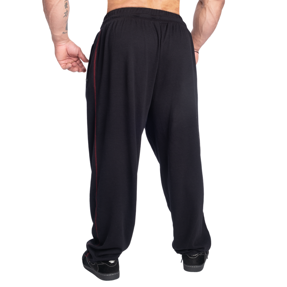 GASP Old School Thermal Pant Asphalt/Red
