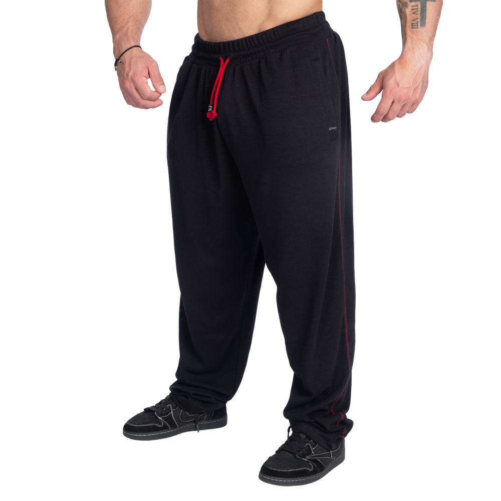 GASP Old School Thermal Pant Asphalt/Red