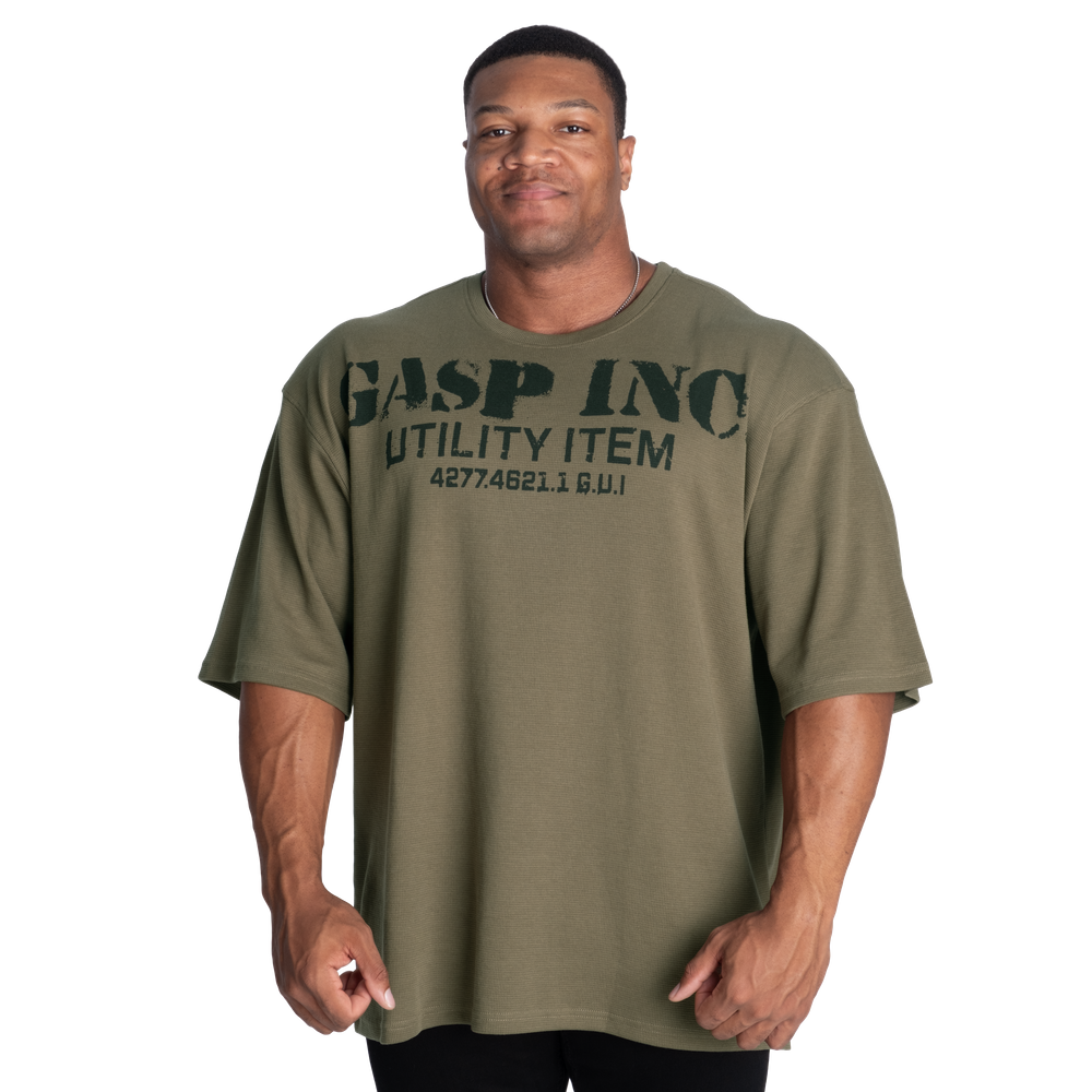 GASP Iron thermal tee Washed Green