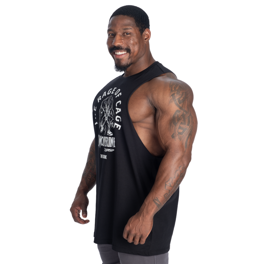 GASP Swolverine Cutout Tank Black/White
