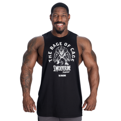 GASP Swolverine Cutout Tank Black/White