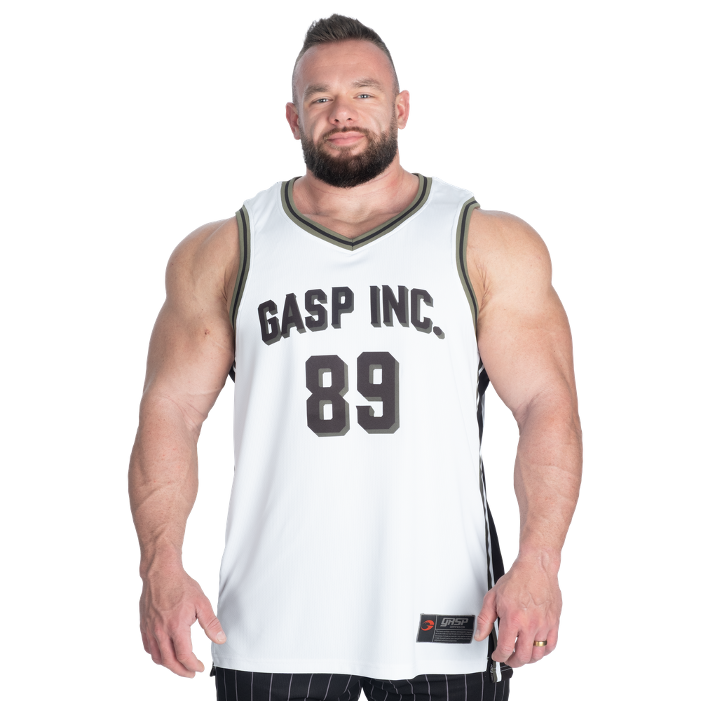 GASP 89 Mesh Tank White