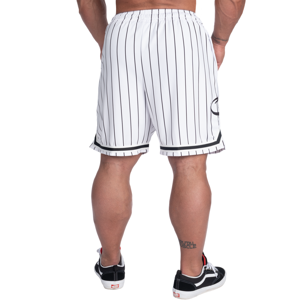 GASP Basketball Shorts 6.5" White/Black