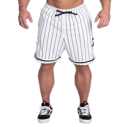 GASP Basketball Shorts 6.5" White/Black
