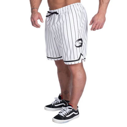 GASP Basketball Shorts 6.5" White/Black