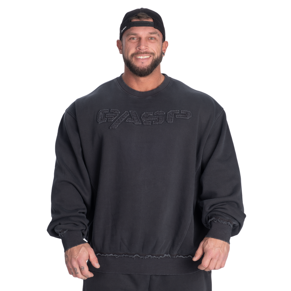 GASP Washed Sweater Washed Black