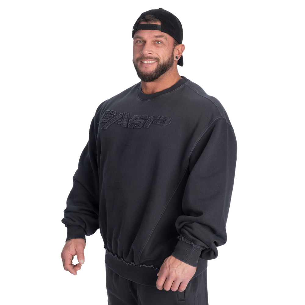 GASP Washed Sweater Washed Black
