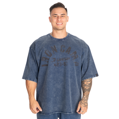 GASP Iron Camp Iron Tee Washed blue