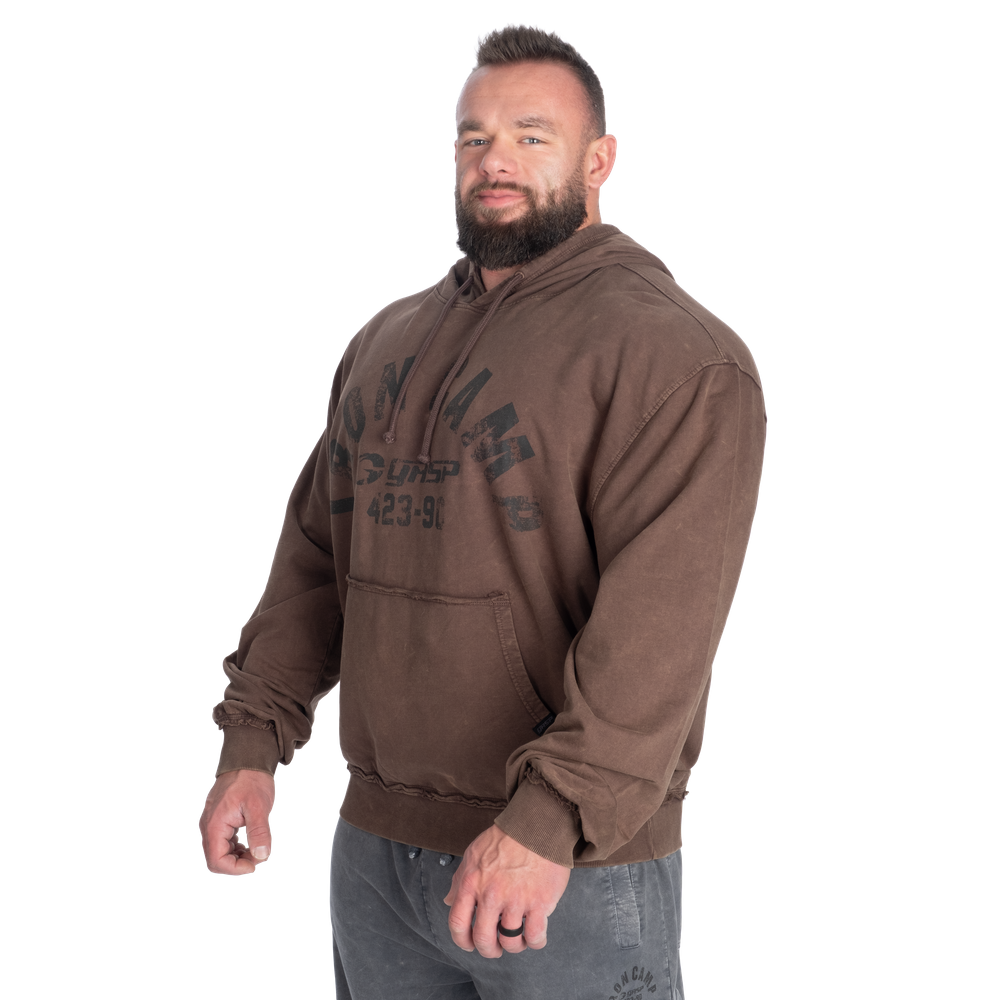 GASP Iron Camp Hood Sweater Washed Timber