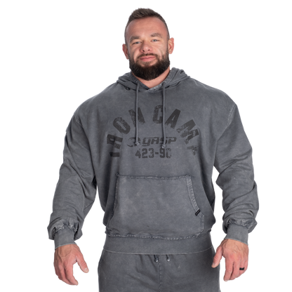 GASP Iron Camp Hood Sweater Washed Black