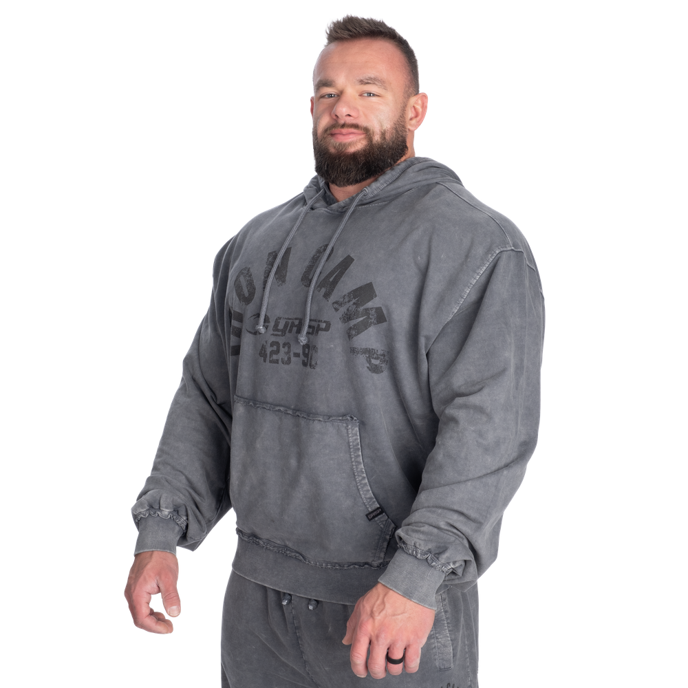 GASP Iron Camp Hood Sweater Washed Black