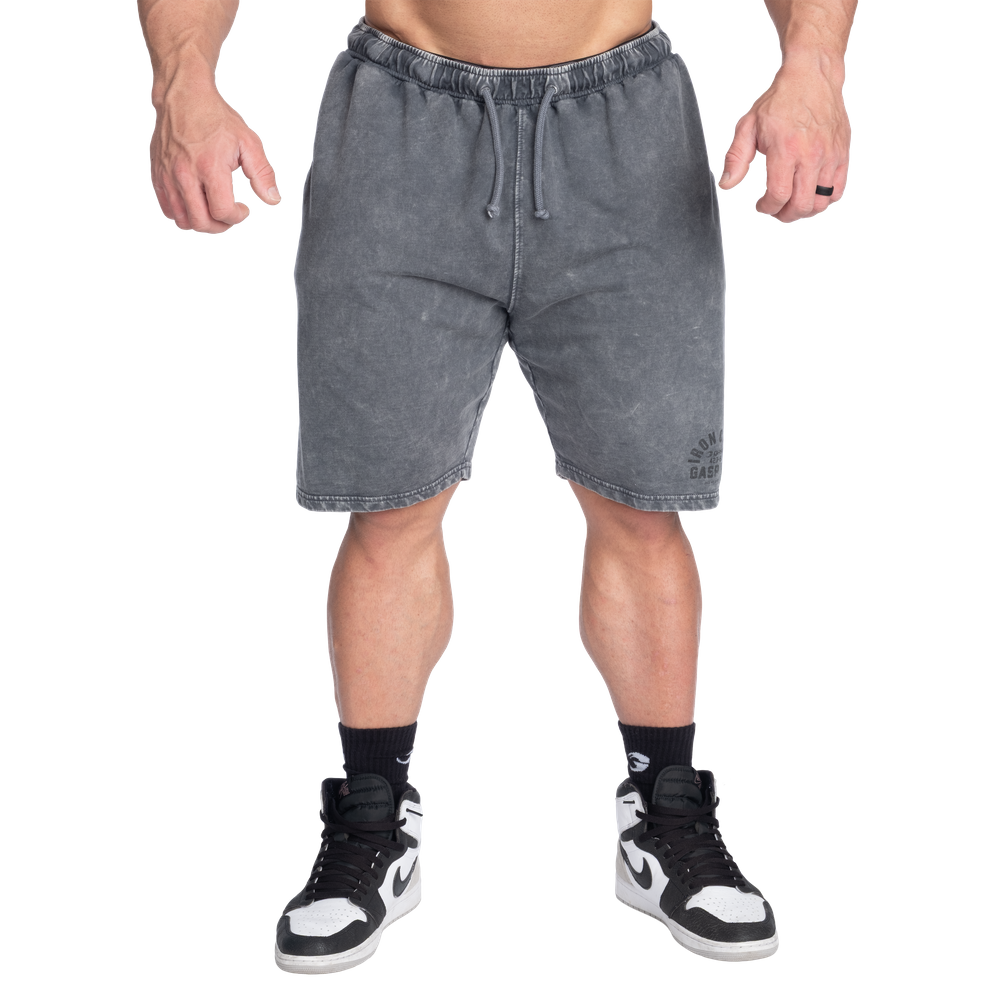GASP Iron Camp Dynamic Shorts 8" Washed Black