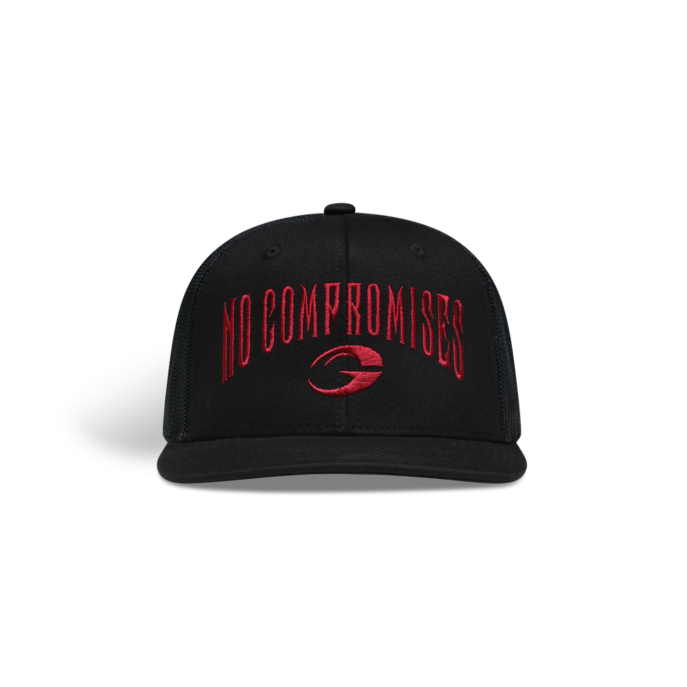 GASP NC Flatbrim Mesh Cap Black/Red