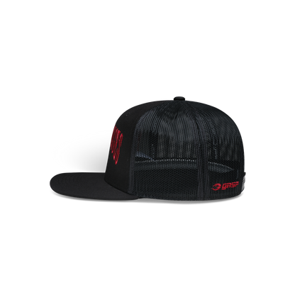 GASP NC Flatbrim Mesh Cap Black/Red