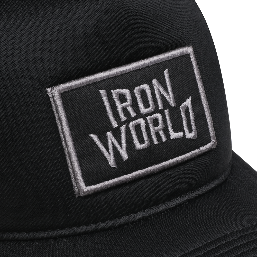 GASP Iron World High Crown Foam Cap Black