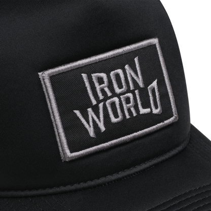 GASP Iron World High Crown Foam Cap Black