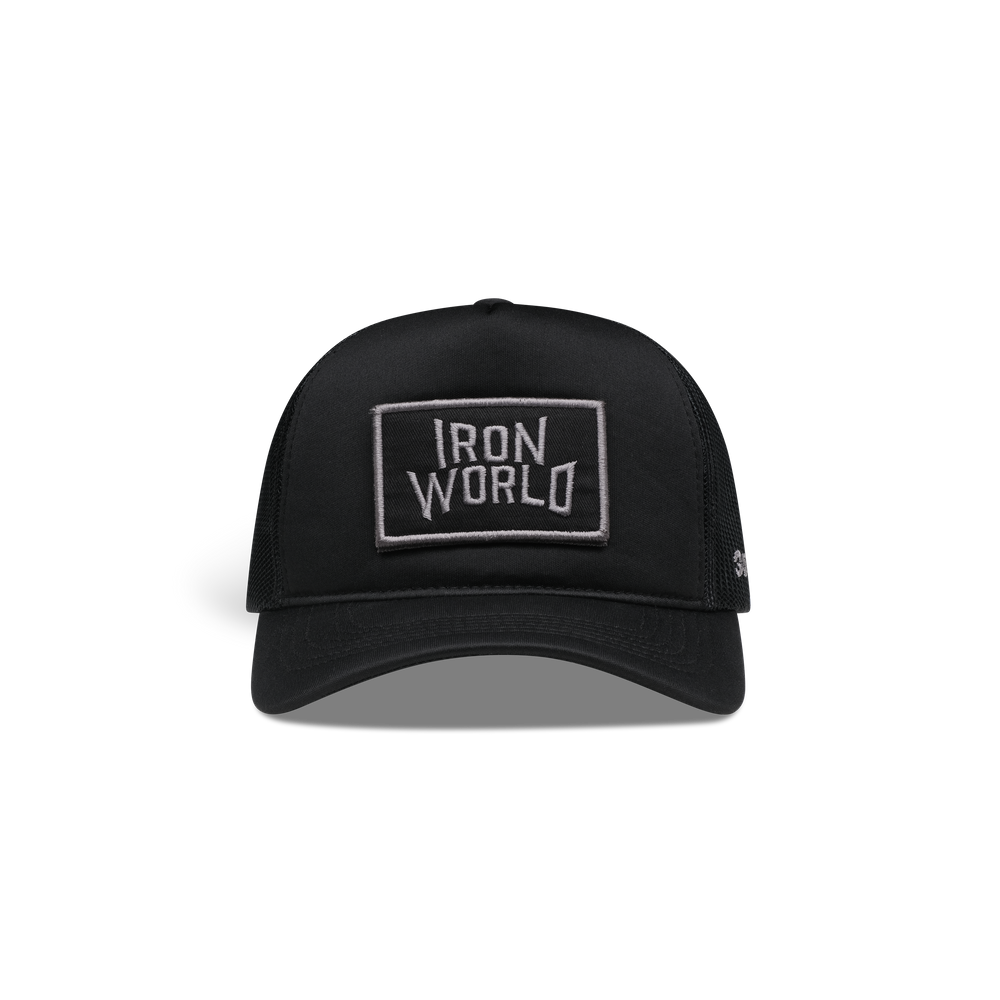 GASP Iron World High Crown Foam Cap Black