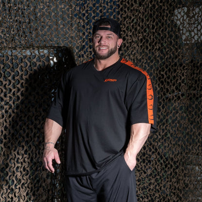 GASP Track Iron Tee Black/Flame