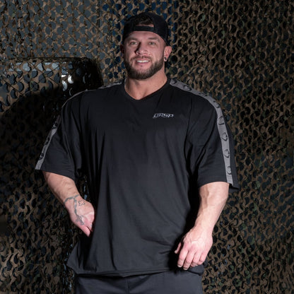 GASP Track Iron Tee Black