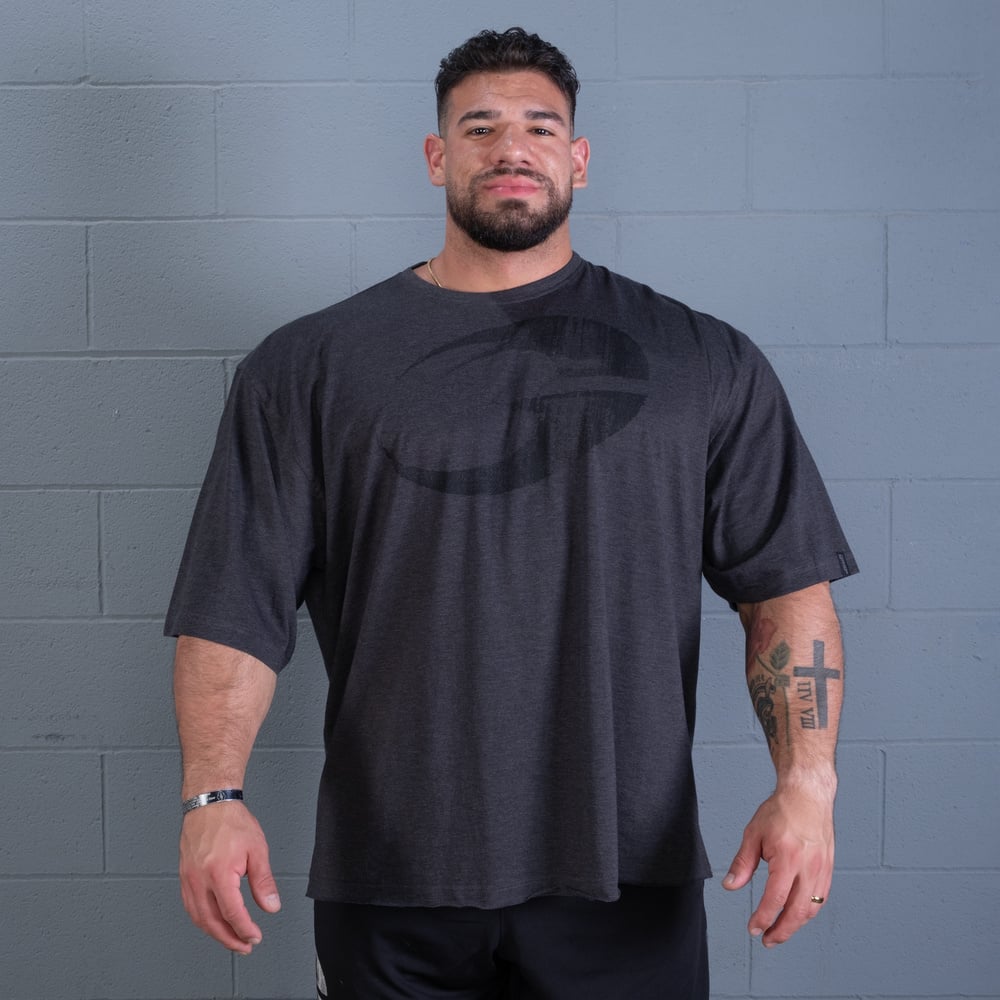 GASP Pump Cover Iron Tee Dark Grey Melange