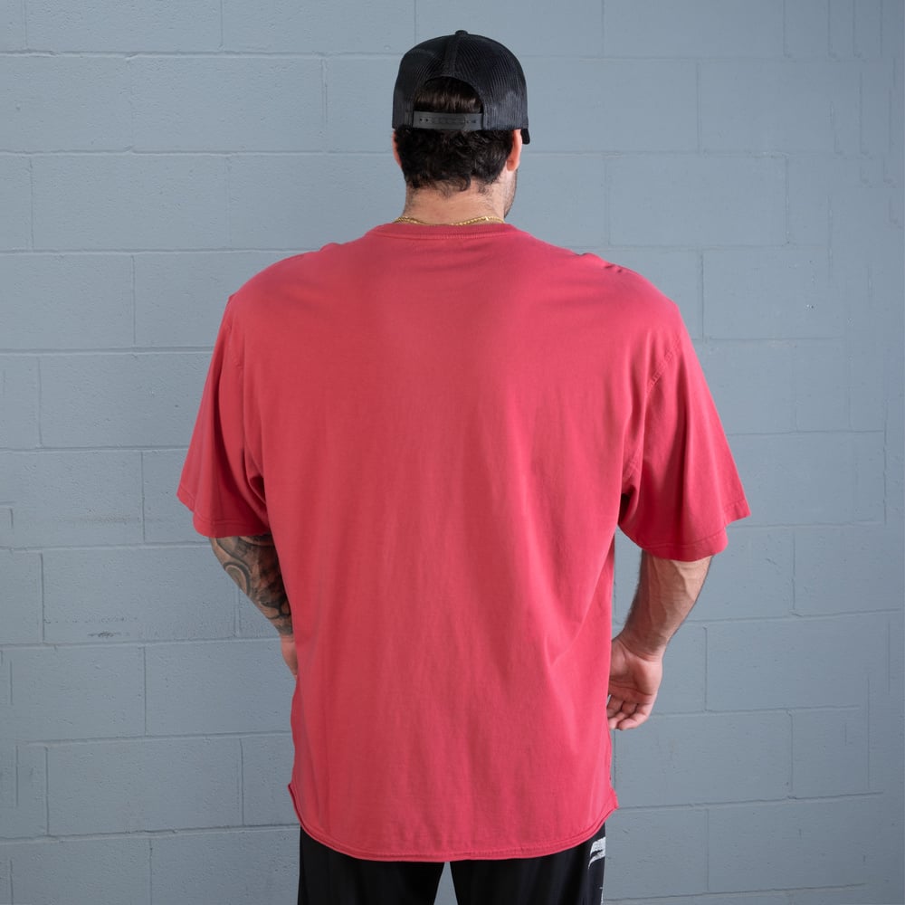 GASP Vintage Iron Tee Washed Chili Red
