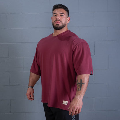 GASP Vintage Iron Tee Washed Maroon