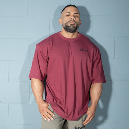 GASP Washed Iron Tee Washed Maroon