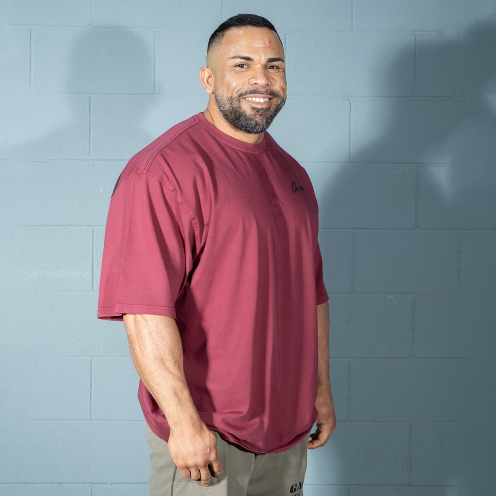GASP Washed Iron Tee Washed Maroon