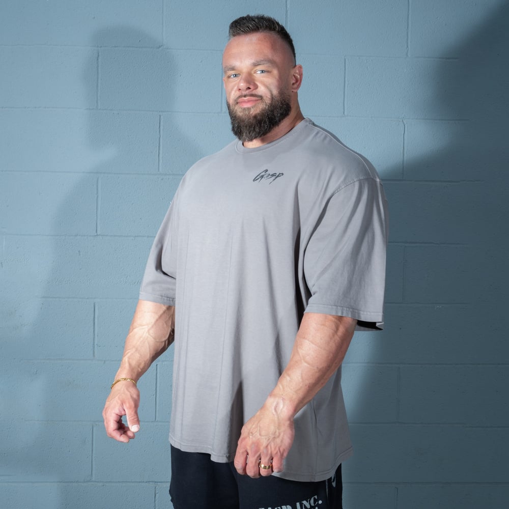 GASP Washed Iron Tee Washed Smoke Grey