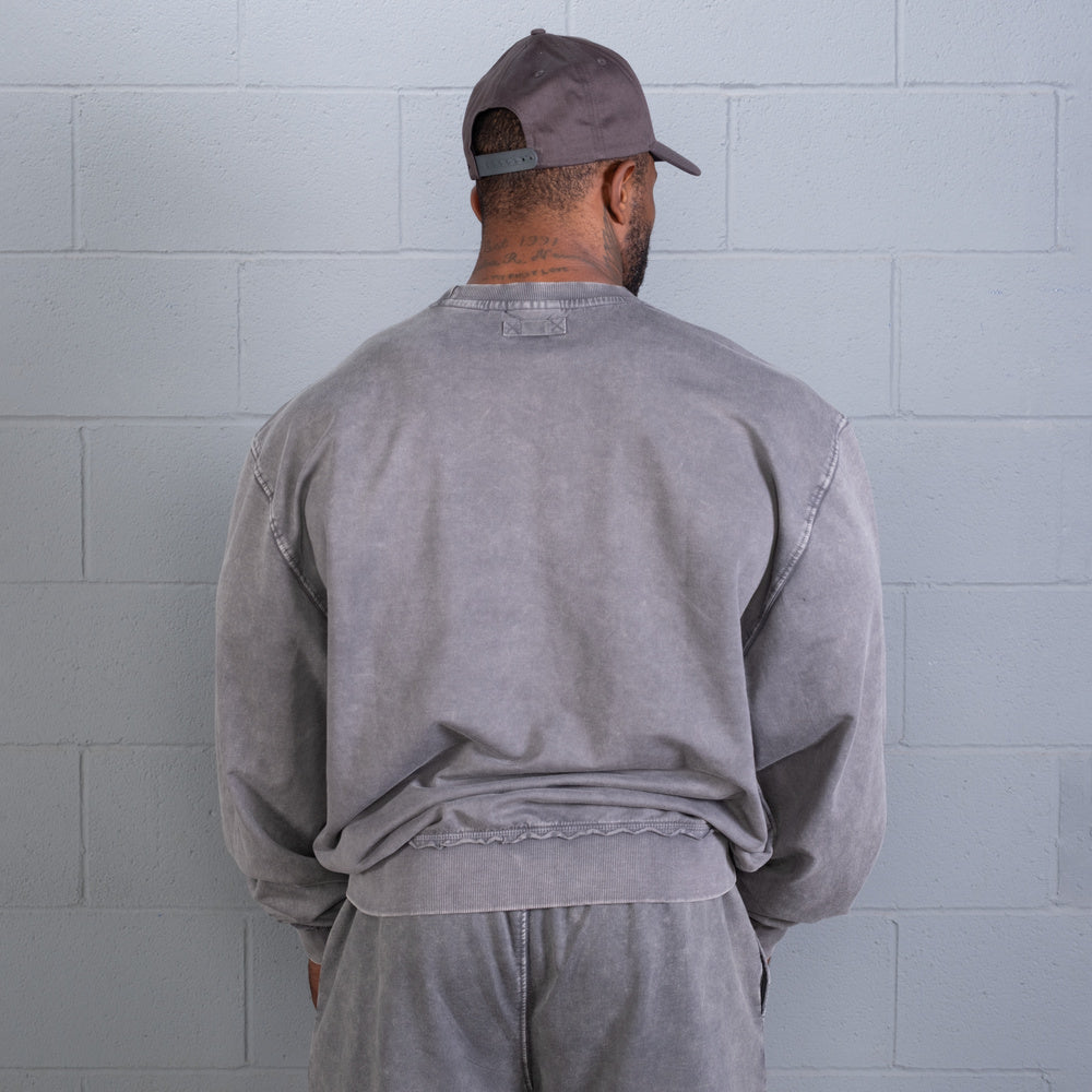 GASP Iron Camp Crewneck Washed Black