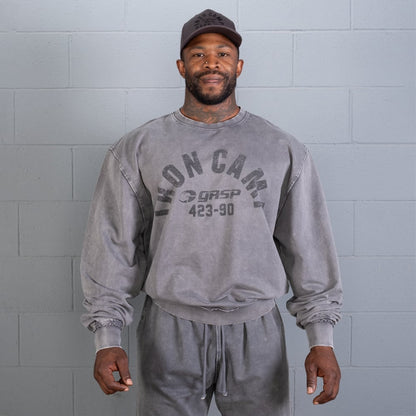 GASP Iron Camp Crewneck Washed Black