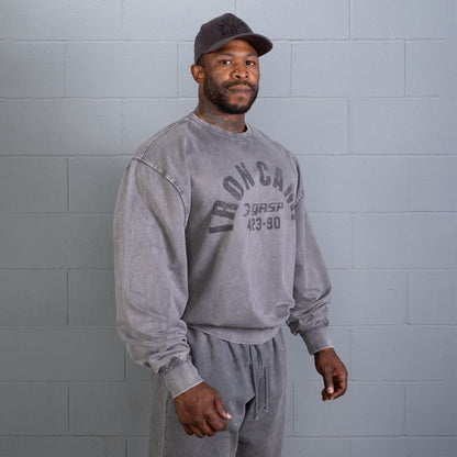 GASP Iron Camp Crewneck Washed Black