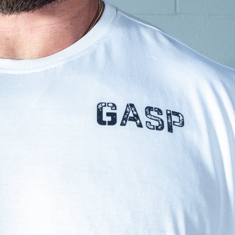 GASP Rep Iron Tee White