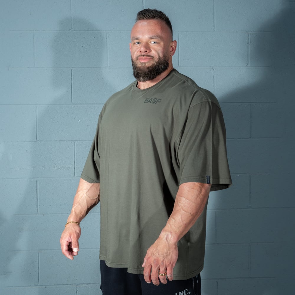 GASP Rep Iron Tee Washed Deep Forest