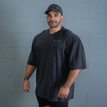 GASP Rep Iron Tee Washed Black