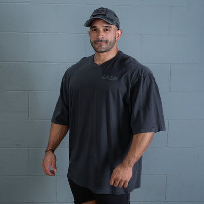 GASP Rep Iron Tee Washed Black