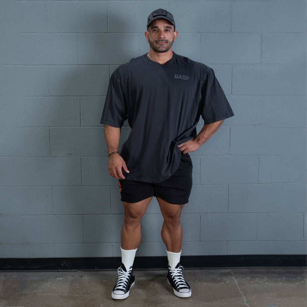GASP Rep Iron Tee Washed Black
