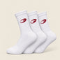 GASP Crew Socks 3-p White/red