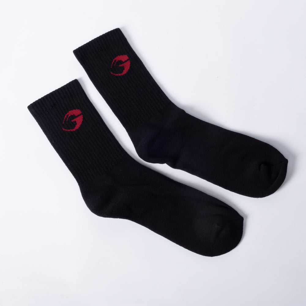GASP Crew Socks 3-p Black/Red