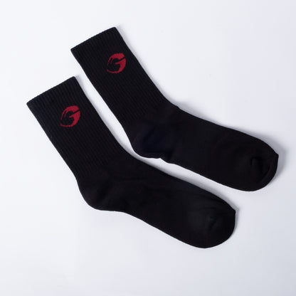 GASP Crew Socks 3-p Black/Red