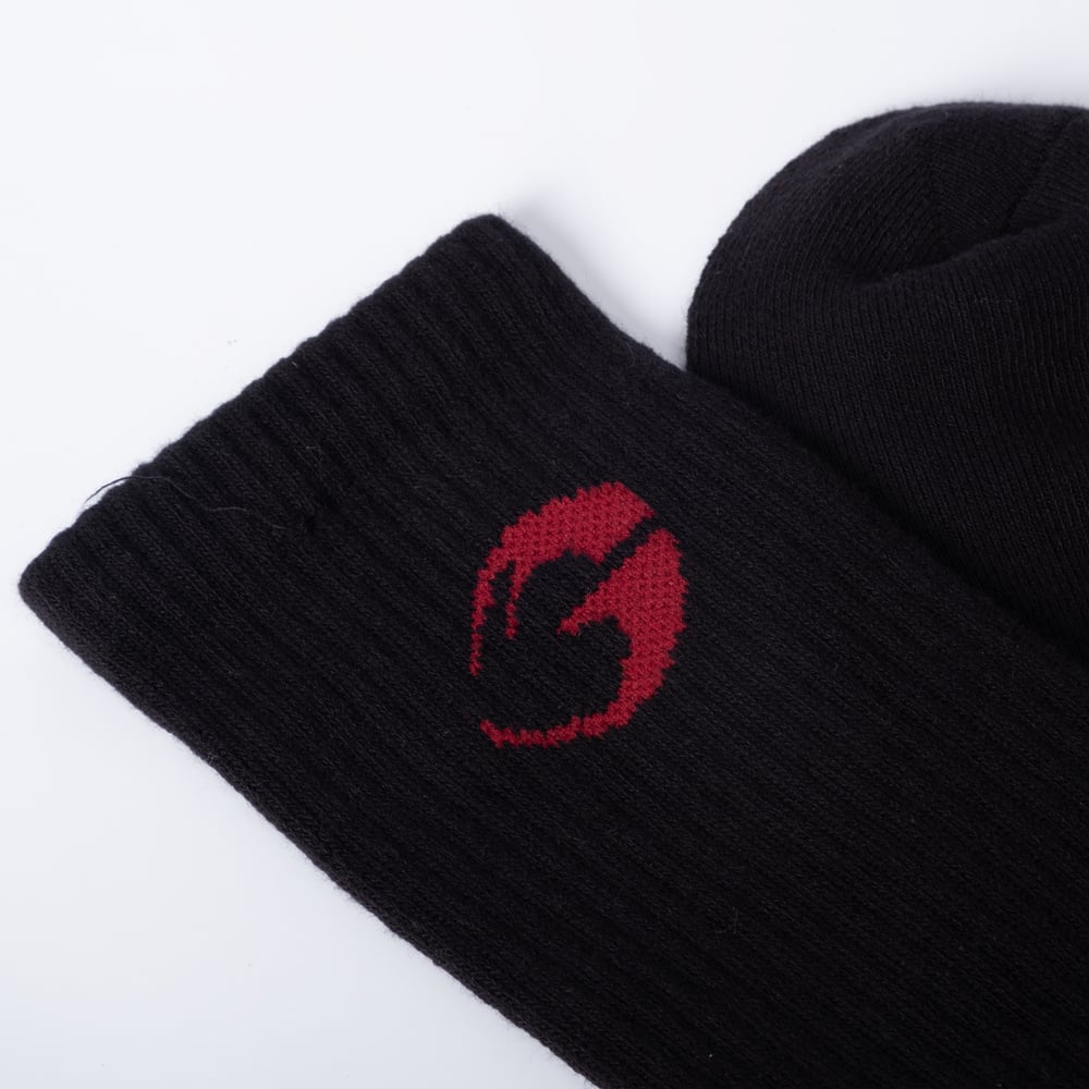 GASP Crew Socks 3-p Black/Red