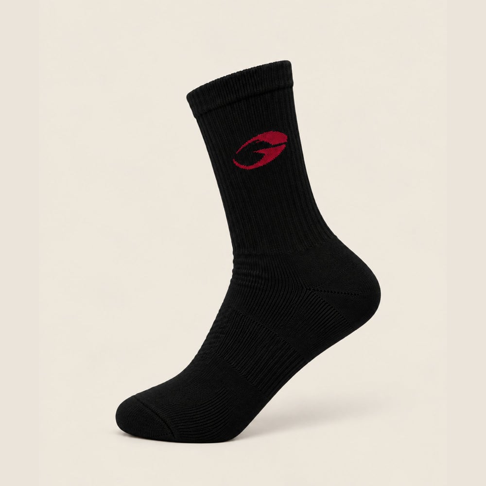GASP Crew Socks 1-p Black/Red