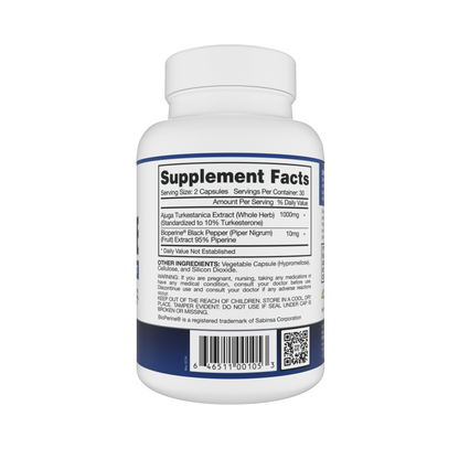 Turkesterone 60 Capsules Supplement with Ajuga Turkestanica Extract - Gaspari Nutrition