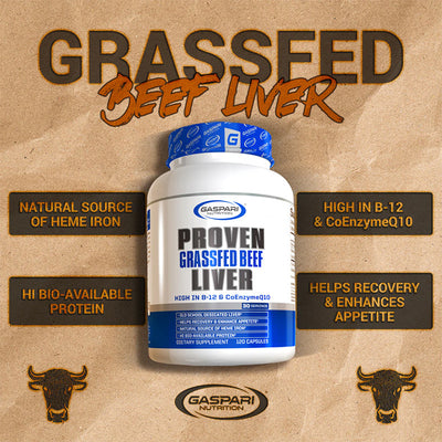 Proven Grassfed Beef Liver - Nutritionally Dense Superfood - GASPARI NUTRITION
